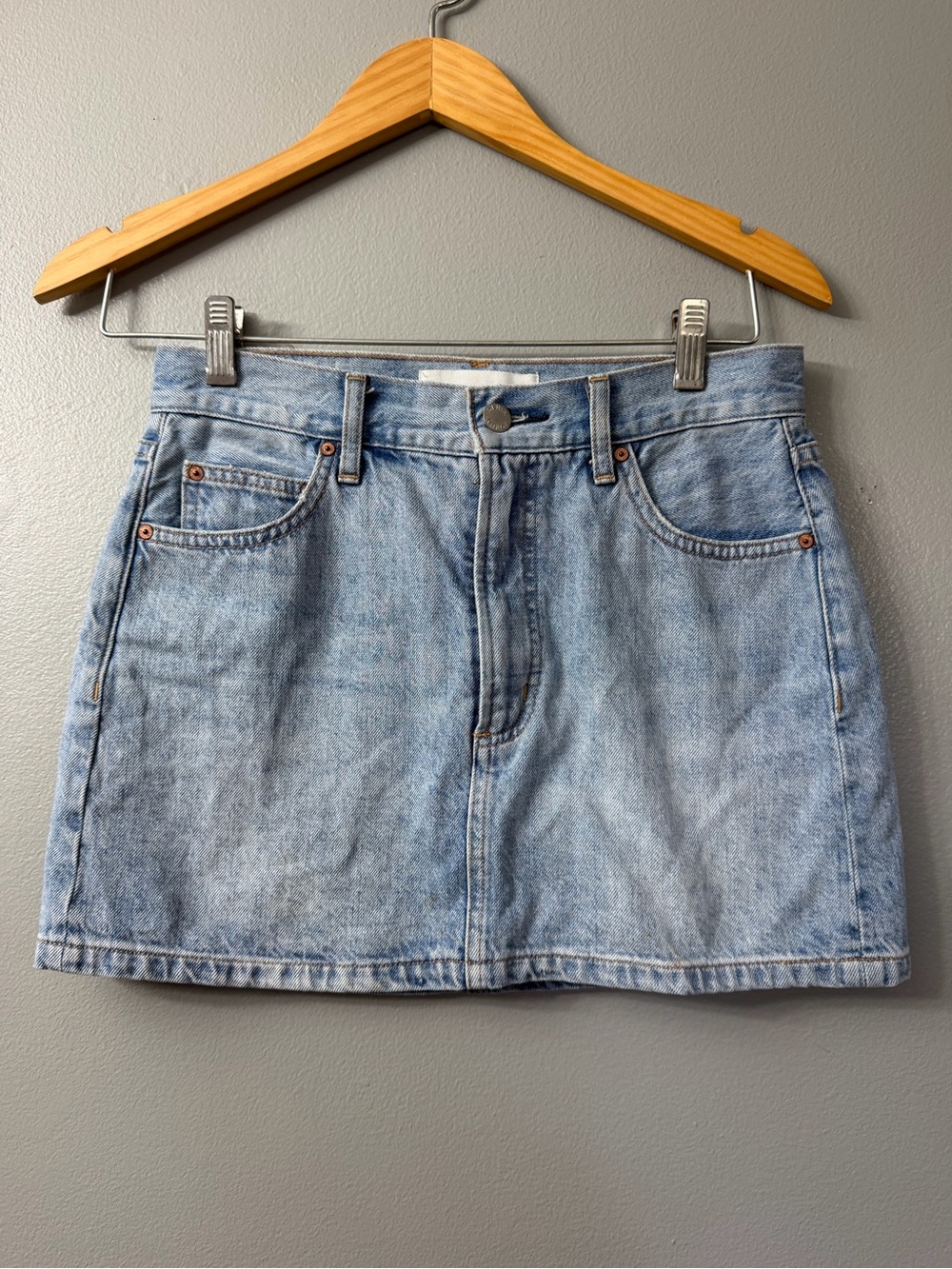 denim forum the 90s ricci skirt Light Blue Denim Mini Skirt - Classic Casual 26